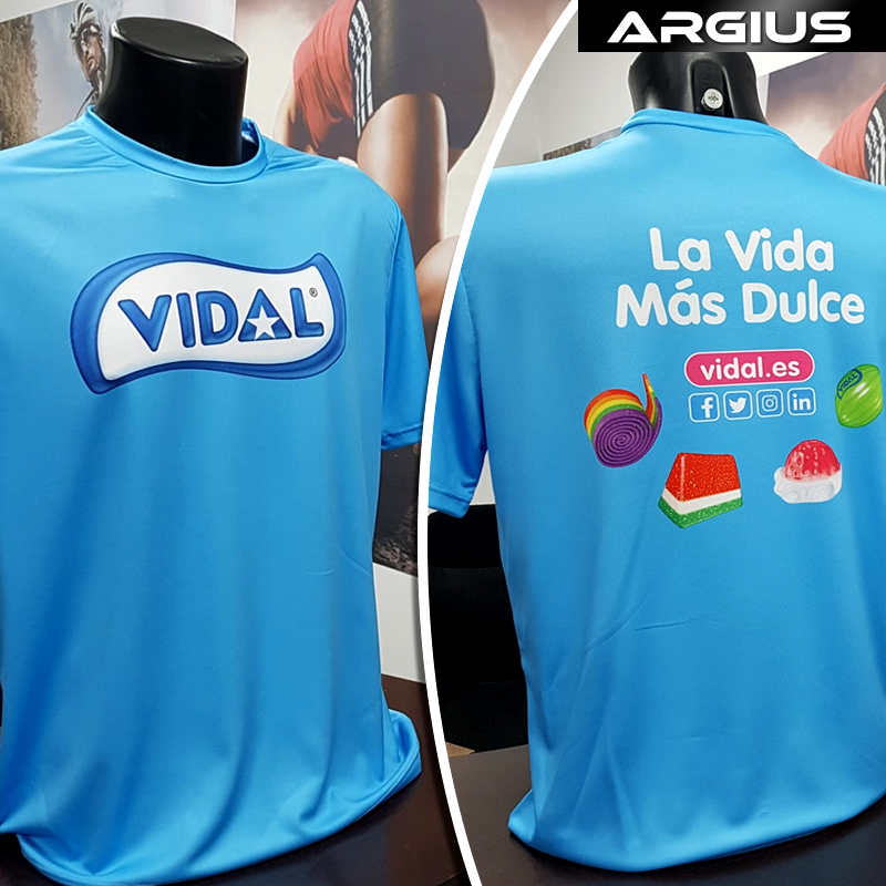 Camisetas Full Print realizadas para Vidal Golosinas